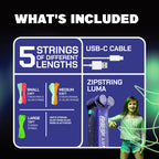 ZipString Luma Glow-in-The-Dark String Toy