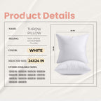 Utopia Bedding 24x24 Pillow Inserts, White Throw Pillows for Couch, 2 Pack