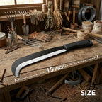 Sickle Machete for Yard Work Machetes for Cutting Trees Billhook Brush Clearing Sickle Garden Tool Brush Axe Harvest Knife Heavy Duty Machete with Curve Blade Grass Sickle for Gardening,Weeding