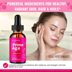Prime Age Drops, Official PrimeAge Liquid Supplement Beauty Skin Drops for Radiance, Youthful & Healthy Glow - Maximum Strength, All Natural Ingredients Prime Age Beauty Formula Reviews (1 Pack)