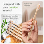 VIVAGO Bamboo Toothbrushes 30 Pack - BPA Free Soft Bristles Toothbrushes, Eco-Friendly, Natural Wooden Toothbrush