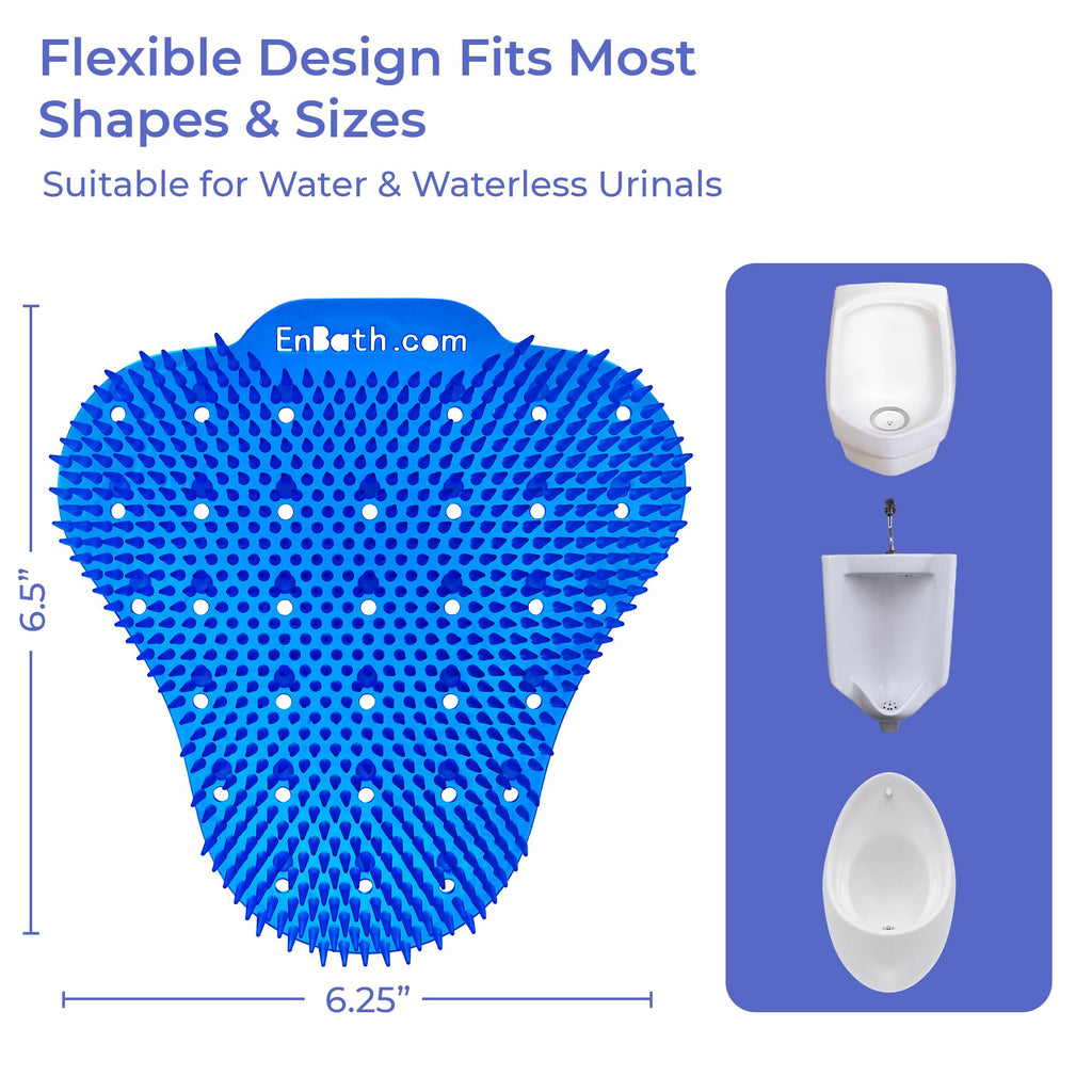 12-Pack Urinal Splash Guards for Men's Bathroom, Anti-Splash Urinal Screen Deodorizer with Long Bristles and Lasting Ocean Scent to Keep Your Restroom Smelling Fresh and Clean
