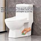 WANSHUNLMI Green Sea Turtle Toilet Floor Bolt Caps, Ceramic Sea Turtle Toilet Bolt Covers, Cute Bathroom Decor, Easy Installation and Universal Fit, Don't Cut Those Bolts! (Green Sea Turtle)