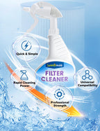 SUMMERBUDDY Spa Filter Cleaner - Fast-Acting Spray for Instant Hot Tub & Pool Filter Cleaning, Prolongs Filter Life, No Soaking Required, Pool Cartridge Filter Cleaner, 32 oz