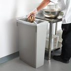Winco PTC-23SG Slender Trash Can, 23-Gallon, Gray,Medium