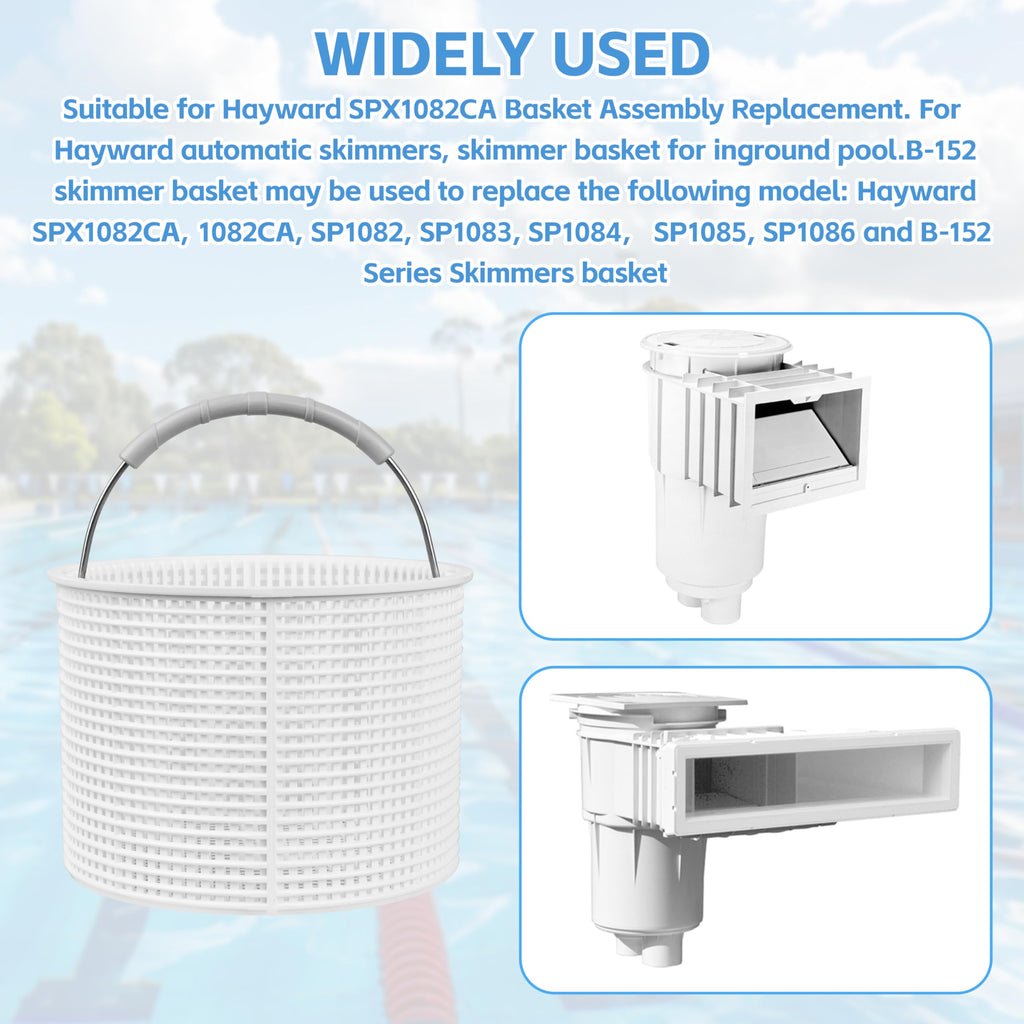 Fuosuc SPX1082CA Pool Skimmer Basket Replacement Hayward Skimmer Basket SPX1082CA,Replacement Aladdin B-152 Skimmer,SP1082 SP1083 SP1084 1085 SP1075 1075T 1076 1077 Skimmers Basket