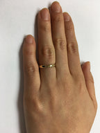 SKAHFIS 10k Yellow Gold Light Comfort Fit 3mm Wedding Band Size 8