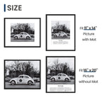 ENJOYBASICS 16x20 Picture Frame, Wall Gallery Frames Set of 2, Black