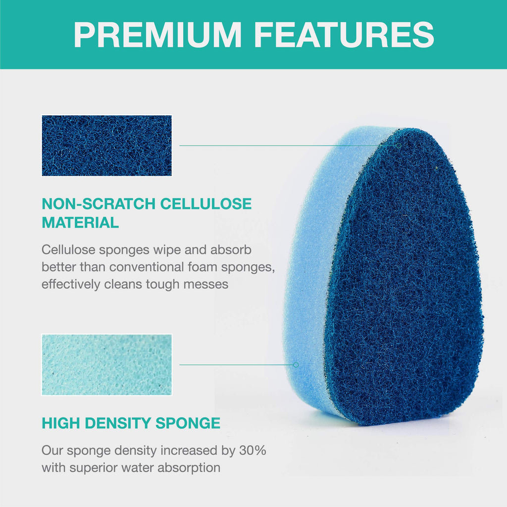 Dishwand Refills Sponges Refill, Dish Wand Replacement Heads, Heavy Duty Scrub Dots Brushes Soap Dispenser, Non Scratch Dispensing Scrubbers, Dishwashing Cleaning Supplies Kitchen Sink Dishwasher Tool