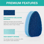 Dishwand Refills Sponges Refill, Dish Wand Replacement Heads, Heavy Duty Scrub Dots Brushes Soap Dispenser, Non Scratch Dispensing Scrubbers, Dishwashing Cleaning Supplies Kitchen Sink Dishwasher Tool
