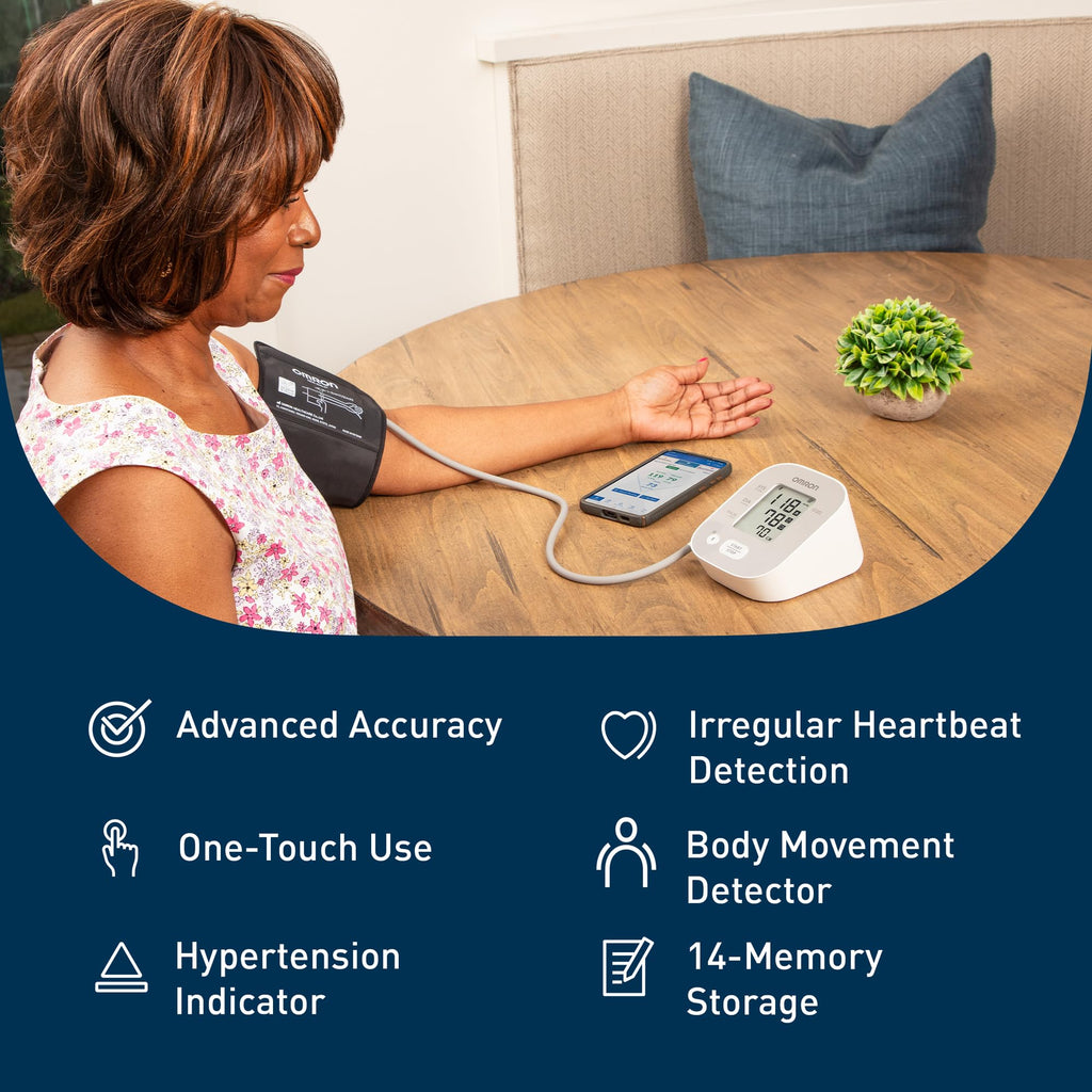 OMRON Bronze Blood Pressure Monitor for Home Use & Upper Arm Blood Pressure Cuff - #1 Doctor & Pharmacist Recommended Brand - Clinically Validated - Connect App
