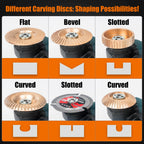 Pomsare 13PCS Wood Carving Disc Set for 4 1/2 Angle Grinder Attachments, Stump Ginder Blades Wheel for Wood, Flap Disc for Woodworking Cutting, Grinding, Shaping and Sanding
