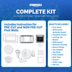 SWIMLINE HYDROTOOLS Standard Wide Mouth Above Ground Pool Skimmer Kit | ALREADY ASSEMBLED | ABS Construction | Pool Skimmer | Wide Mouth | Snap-In & Removable Weir | Above Ground Pool Skimmer