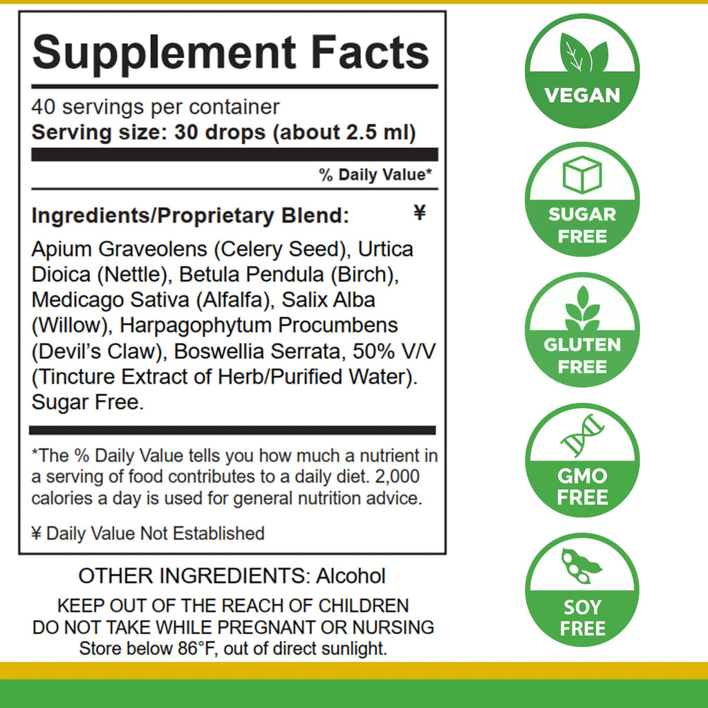 Life Tones Uric Acid Support - Joint Health for Men & Women - Liquid Uric Acid Cleanse for High Absorption - Herbal Cleanse Detox for Joint Comfort - Boost Flexibility - 3.38 fl oz