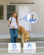TEEHO TE003 Keyless Entry Keypad Door Lock with Handle, Electronic Digital Smart Locks for Front Door, Smart Door Knob with Code for Bedroom, Auto Lock, Passage Mode, Easy to Install, Satin Nickel