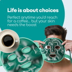 Medi Grade Cooling Face Mask set with Cooling Eye Mask for Puffy Eyes and Insulated Thermo-bag - Soothing Gel Ice Face Mask and Eye Ice Mask for Dark Circles and Puffiness - Cold Face Relaxation