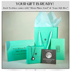 Shining Design Personalized Glowing Birth Moon Phase Necklace with Gift Box