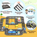 IGIVI 104 PCS Magnetic Tiles Road Set, STEM Construction Toys for Kids Ages 3-5 5-7 4-8, Magnet Building Blocks for Toddler Toys Games, Christmas Birthday Gifts for 3+ Year Old Boys Girls