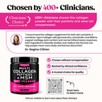 Venture Pal Multi Collagen Powder Type I, II, III, V, X – Hydrolyzed Collagen Peptides MSM, GC, Hyaluronic Acid Vitamin C | Collagen Supplement for Women | Joint, Hair, Skin & Nail Support | Non-GMO