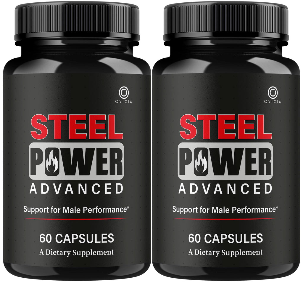 (2 Pack) Steel Power - Steel Power Pills All Natural Maximum Strength, Daily SteelPower Capsules Premium Advanced Support Formula for Overall Health & General Wellness, 120 Capsules for 2 Months