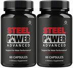 (2 Pack) Steel Power - Steel Power Pills All Natural Maximum Strength, Daily SteelPower Capsules Premium Advanced Support Formula for Overall Health & General Wellness, 120 Capsules for 2 Months