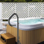 VEVOR Hot Tub Handrail, 360 Rotatable Spa Side Handrail with 48"-63" Adjustable Height, Rust-Proof Aluminum Spa Hot Tub Hand Rail with Slide-Under Mount Base for Indoor & Outdoor, 600LBS Capacity