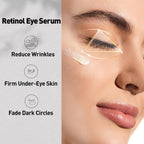 Retinol Eye Cream for Anti-Aging & Wrinkles – Firming, Hydrating & Repairing Eye Serum with Niacinamide, Hyaluronic Acid, Vitamin E & Bifida Ferment Lysate, 0.7 Fl Oz (Pack of 2)