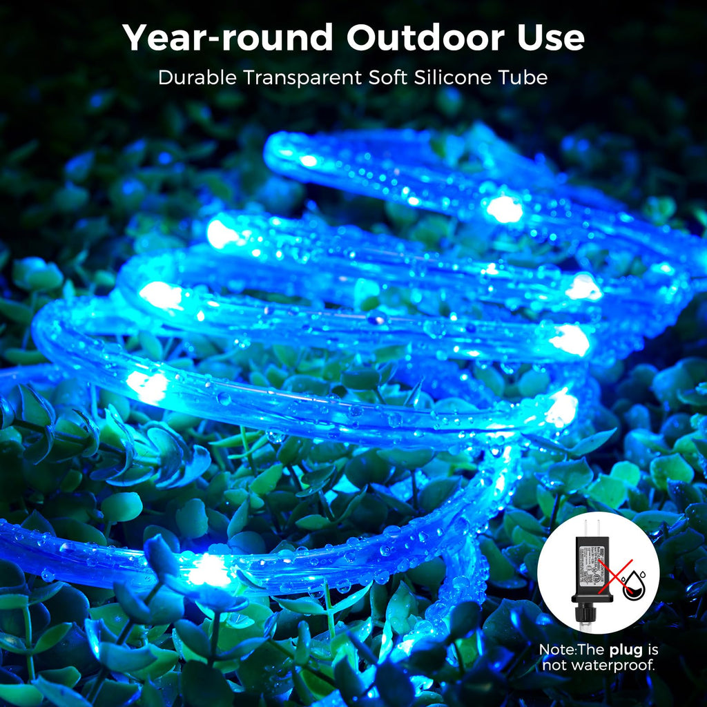 Minetom Color Changing Rope Lights Outdoor, 33FT 100 LED Rope Light
