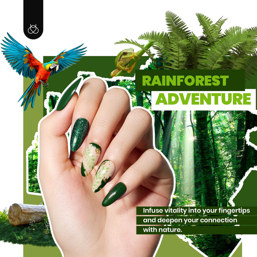 Beetles Gel Nail Polish Set, 53PCS Brown Green Blue Gel Polish Kit