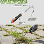MINOVARA Weed Puller Tool, Portable Rubber-Handled Garden Tools, Four-Tined Weeding Tool, Uprooting Weeding Tools, Crevice Weeder, Yard Weed Tools and Weed Removal Tool (style3)