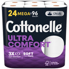 Cottonelle® UltraComfort Toilet Tissue, 3" x 3-7/8", White, 268 Sheets Per Roll, Pack Of 12 Rolls