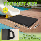 JZHLLA 2 PCS Outdoor Playground Mat 1.96 Inch Thick Foam Playground Protection Mats with Waterproof Oxford Cover for Swingsets and Slides, Increase the Buffer 40" L X 24" W