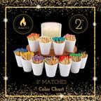 500 Count | 2" Pink Matches | Strikers Included | Color Tip Wooden Match | Refill for Matchstick Jars, Candle Display, Holders & Bottles | 2 in inches Long