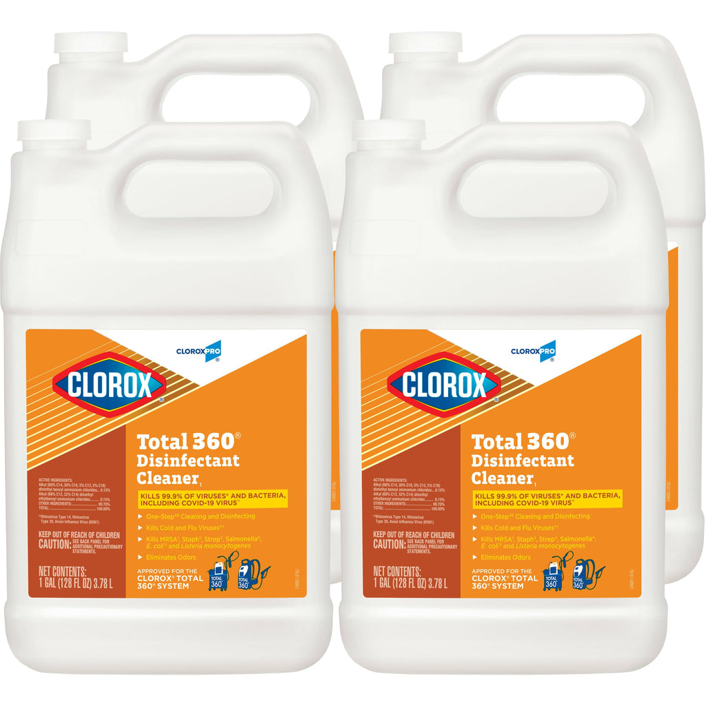 CloroxPro Total 360 Disinfectant Cleaner, Industrial Cleaning and Disinfecting Spray, 128 Ounces Each (4 Pack) - 31650