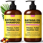 Rida Hair Research Institute Batana Oil Shampoo & Conditioner Set for Hair Growth Lightening Thinning Hair for Men and Women