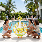 DORONAN Bikini Porch Goose Outfits, 23" Goose Statue Bikini Lemon Costume Summer Porch Goose Outfits, Durable Hawaiian Goose Clothes with Sunglasses and Swim Ring, Outdoor Yard Patio Garden Decor