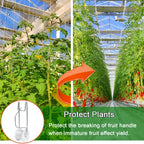 Hidbot Tomato Support Hooks with String 20 Pcs,100 Pcs Plant Support Clips for Climbing Plants,Tomato Trellis Roller Hooks with 49.2FT String,Reusable Grape Vine Clips to Prevent Tomatoes