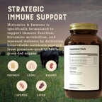 HEART & SOIL – 100% Grass Fed & Finished Histamine & Immune Support Supplement from Regenerative Cattle with Thymus, Lung, Spleen, Liver, & Kidney – Immune Defense – Glass Bottle – 180 Capsules