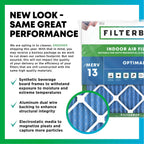 Filterbuy 16x20x1 Air Filter MERV 13 Optimal Smoke & Allergy Defense (4-Pack), Electrostatic Pleated HVAC AC Furnace Filters Replacement, Made in USA (Actual Size: 15.50 x 19.50 x 0.75)