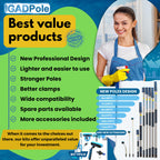 IGADPole 12 FT Water-Fed Washing Kit with Soap-Dispenser, Brush, 10″ Squeegee & Cobweb Duster for Windows, Gutters, Solar Panels & Exterior Walls