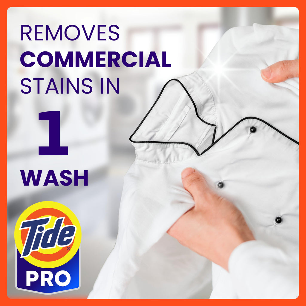 Tide PRO Laundry Detergent Liquid for Commercial Stains (170 oz, 4 pack)