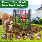 Aifanss 30 Pcs Plant Protectors from Animals, 16x12 Inch Large Metal Plant Cages Chicken Wire Cloche with Zip Ties and Stakes to Keep Animals Out, Garden Vegetables Shrubs Protection Bunny Barricades