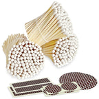 2" Classic White Tip Safety Matches | 300+ Bulk Artisan Matchsticks with Bumble Striker Stickers by Thankful Greetings | Decorative Candle Accessories | Unique & Fun for Home Decor, Gifts, & Events