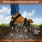 DWAEEGG Lawn Aerator Shoes, Pre-Installed Two-Layer Spike Aerator Shoes Tool with Hook-and-Loop Adjustable Straps, Durable and Self-Cleaning for Patio Garden Soil and Plat Grassland