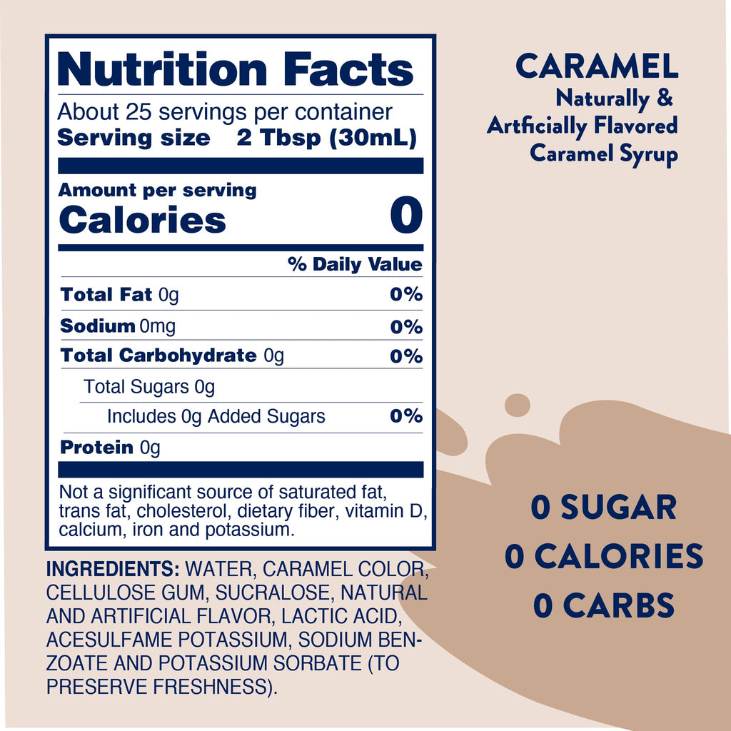 Jordan’s Skinny Mixes Sugar Free Coffee Syrup, Salted Caramel Coffee Flavoring Syrup, Zero Calorie Drink Mix, Lattes, Baking, Protein Shake or Cocktail, Dairy & Gluten Free, Kosher, 25.4 Fl Oz, 2 Pack