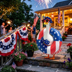 Jovoria 4th of July Patriotic Porch Goose Outfits for 23 Inch Lawn Statue