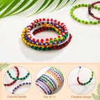 Siifert 11 Pcs Ilde Pulseras Santeria Handmade Unisex Stretch Bracelet Tobillera Iyawo Babablawo Orula Shango Obatala Eleggua Ogun Ochosi Oshun Yemaya Oya San Seven African Powers