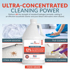 Epic Medical Supply 12% Food Grade Hydrogen Peroxide – Ultra-Concentrated H2O2 Peroxide Cleaner – 1 Gallon Bottle – Bleach Alternative for Household Cleaning, Laundry, Glass & More – Made in USA (2)