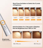 Gritin Book Light, Eye Caring 4-Color&5-Brightness Neck Light Reading Light
