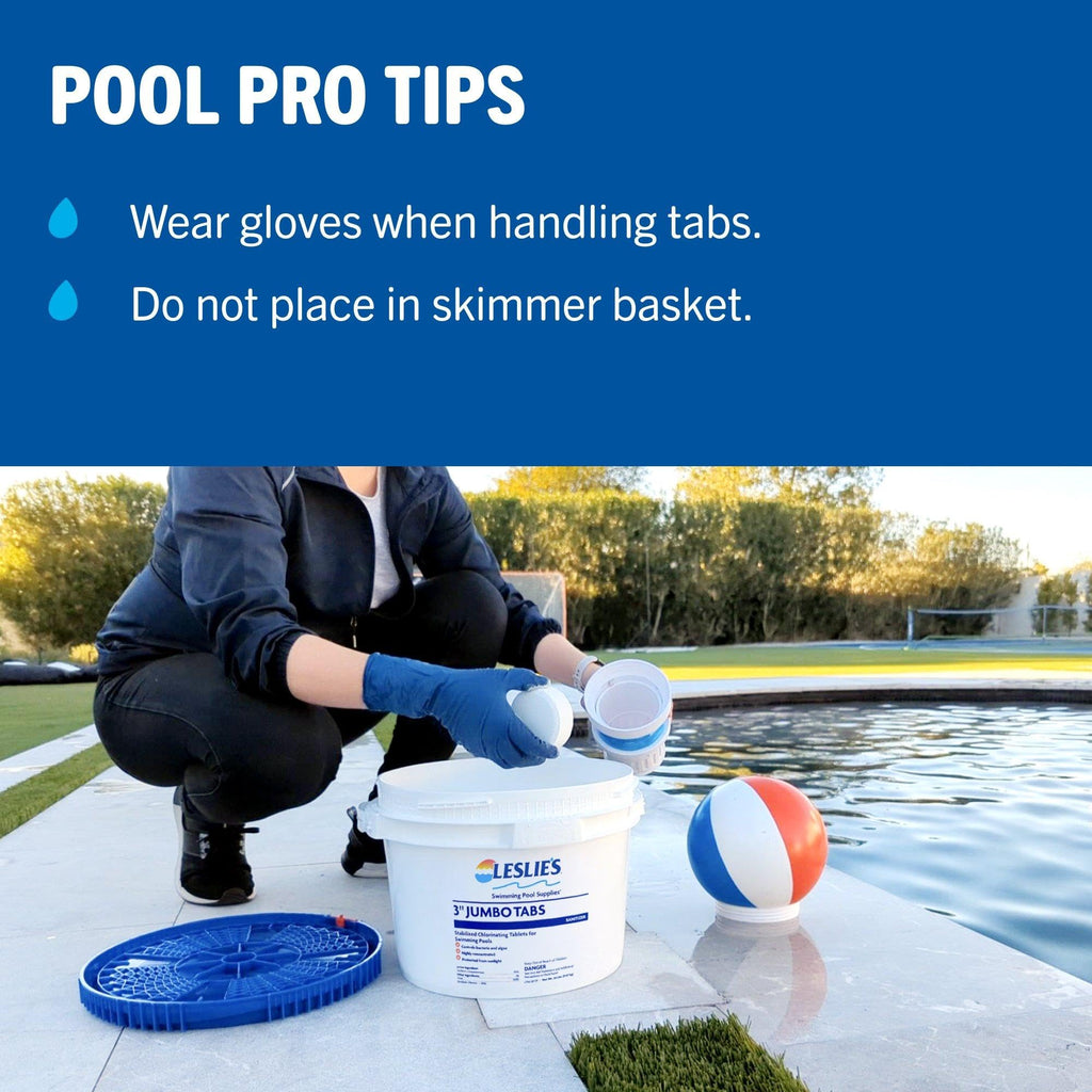 Leslie's 3 Inch Stabilized Chlorine Tablets for Sanitizing Swimming Pools - Individually Wrapped, Slow Dissolving - 90% Available Chlorine - 99% Tri-Chlor - 20 Pounds